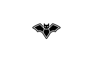 Halloween Bat Silhouette Vector, an Animal Illustration by Vectorium Studio