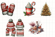 Cozy Winter Christmas Clipart, an Illustration by CrexoraLab (Thumbnail 4 of 5)