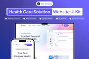 Doctor+ Health Care Website UI Kit, an UI Kit Template by Moni Studio (Thumbnail 1 of 6)