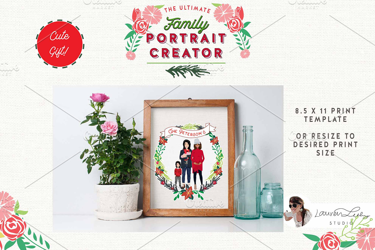 Christmas - Family Portrait Creator, an Illustration by Lauren Lesley Studio (Photo 9 of 14)