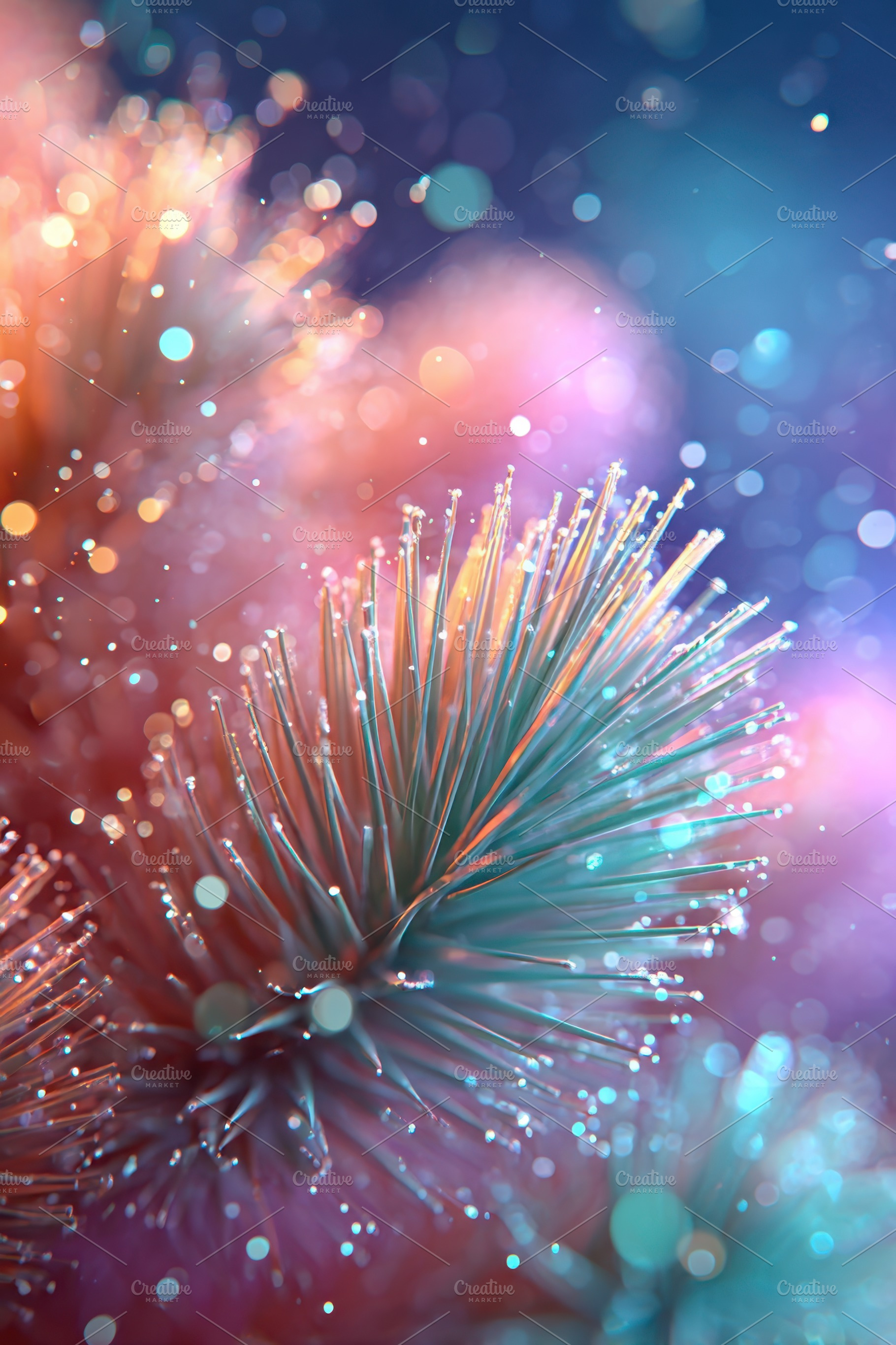 Colorful abstract plant close-up with dreamy bokeh, a Nature Photo by AlyaAnd