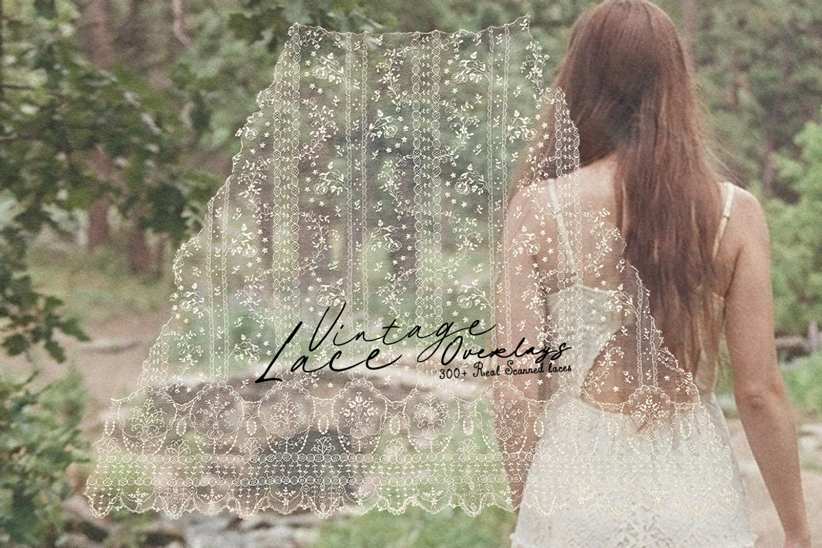 300+ Vintage Lace Overlays Bundle, a Texture Graphic by Lilithcollageart