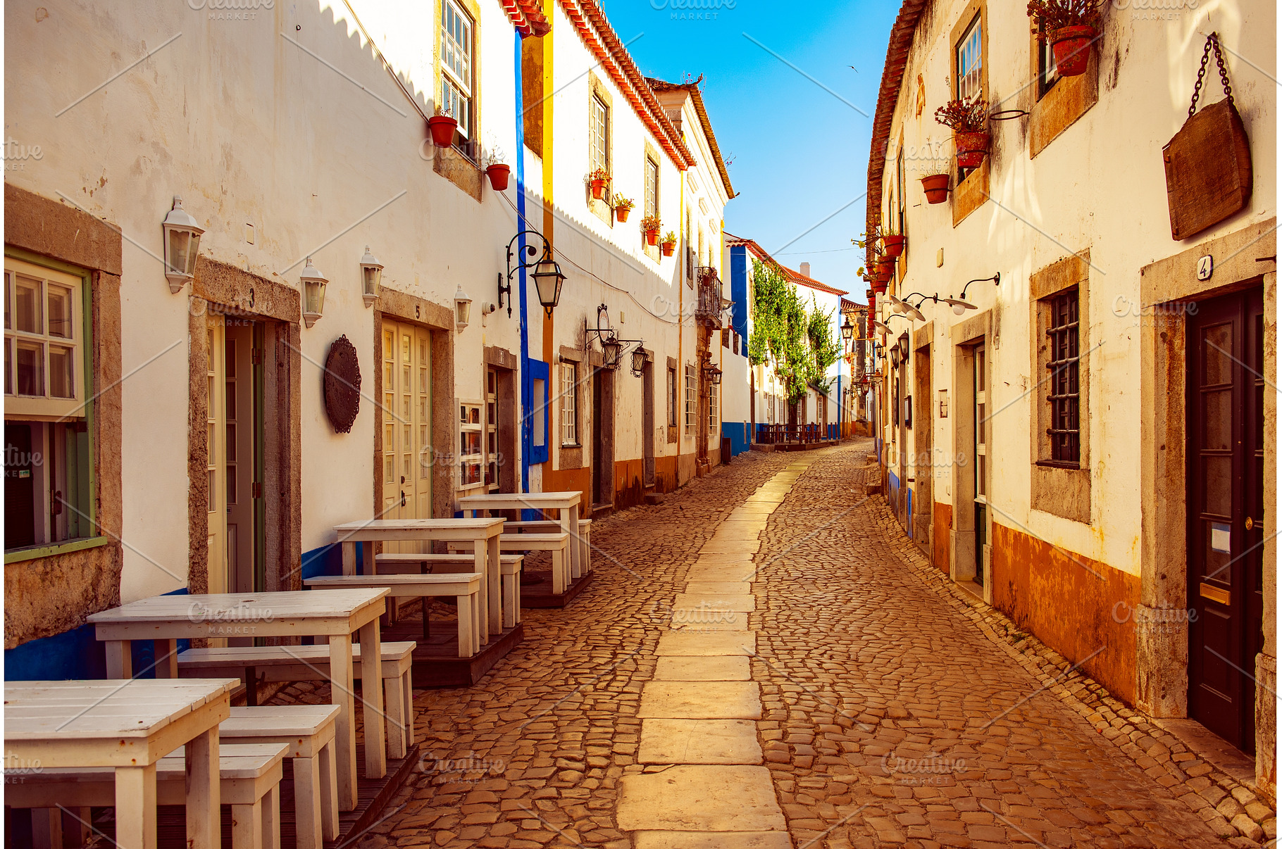 View of Obidos streets, Leiria, an Architecture Photo by Nature and travel