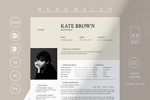 Resume/CV, a Resume Template by Designsoul14