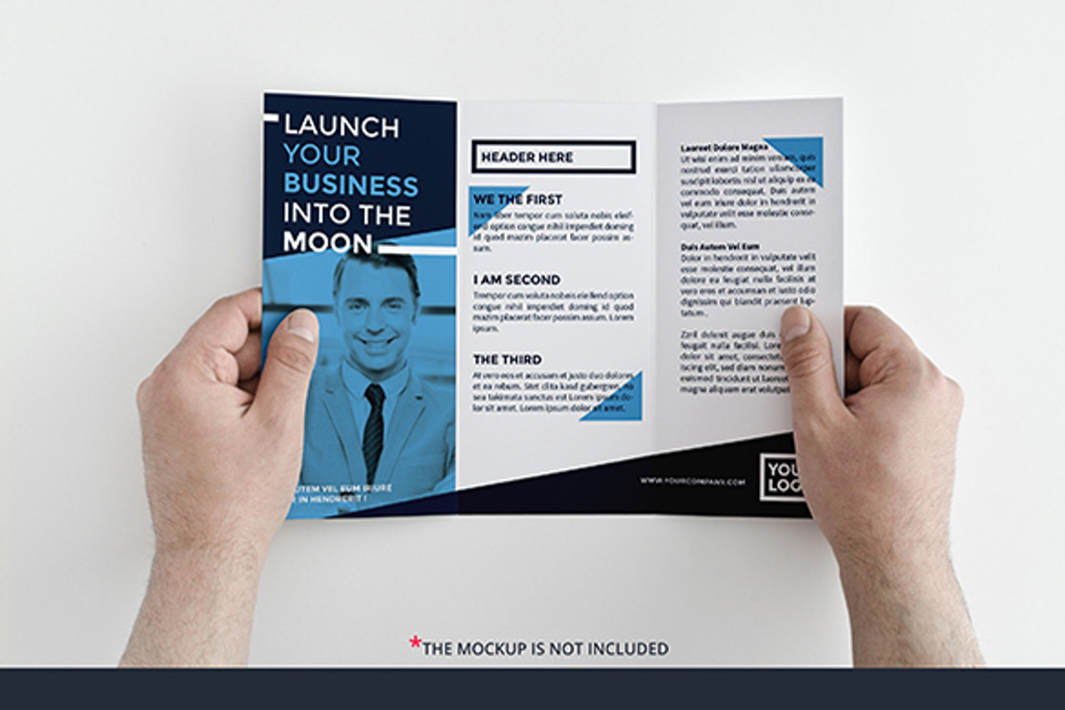 Minimal Blue Trifold, a Brochure Template by Birka Studio (Photo 4 of 4)