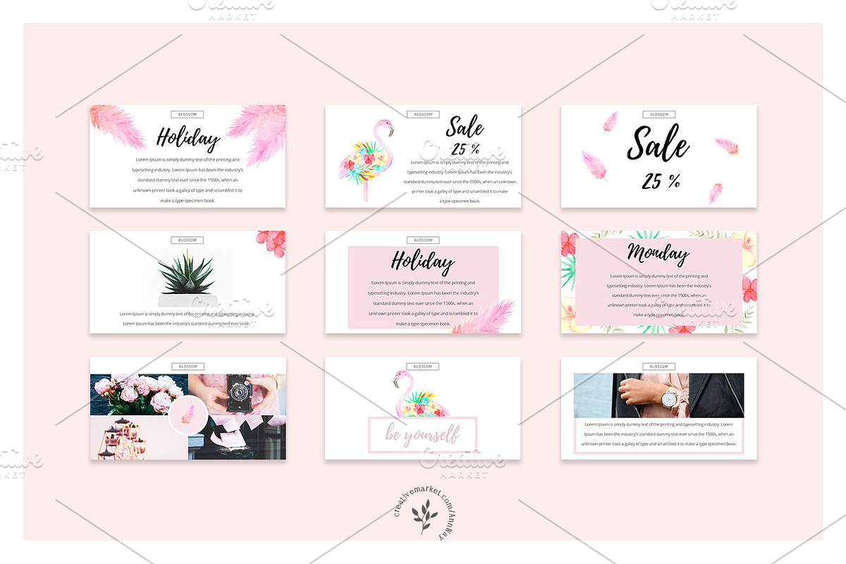Flamingo | Social Media Pack, a Social Media Template by Blossom (Photo 5 of 7)
