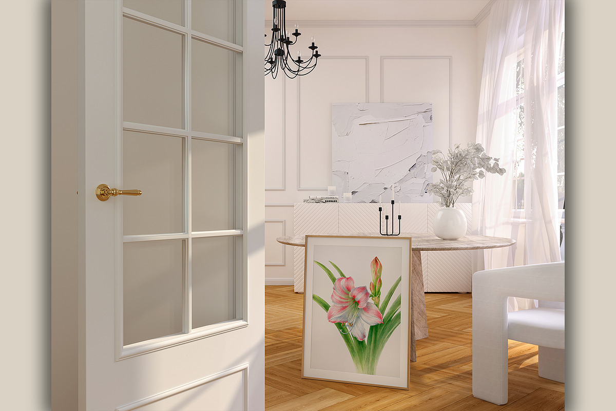 Botanical art - amarillis flowers, an Object Graphic by ViktoriArt (Photo 10 of 14)