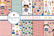 Lets Bake paper set, a Pattern Graphic by Poppymoondesign (Thumbnail 1 of 3)