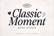 Classic Moment | Retro Typeface, a Serif Font by Muntab_Art (Thumbnail 1 of 13)