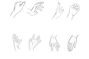 Hands Set 1 Procreate Brush Stamps