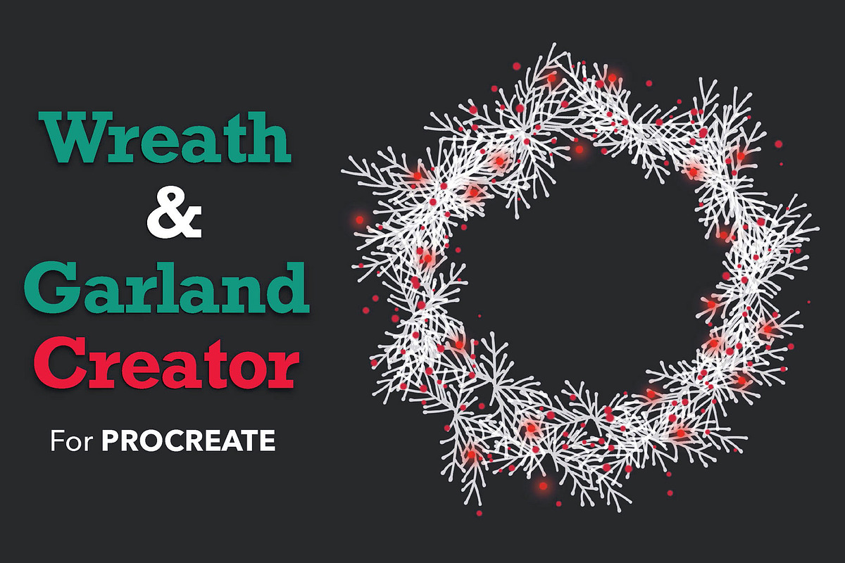 Wreath & Garland Creator Procreate, a Brush Add-On by Studio Kitsch (Photo 2 of 7)
