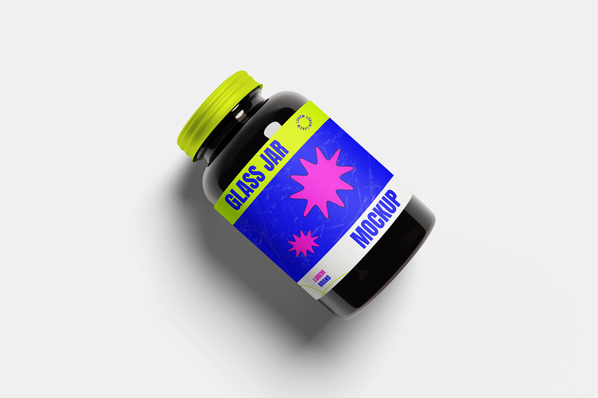 Glass Jar Mockup, a Packaging Mockup by Hazzpro_Std (Photo 3 of 5)