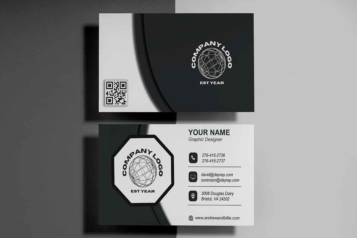 Monogram Realtor Card PSD preview 2