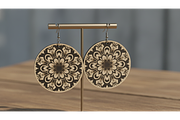 Floral Drop Earring SVGs, a Graphic by hafijul (Thumbnail 5 of 11)