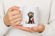 Whimsical Funny Lazy Dog Clipart PNG, a Seasonal Illustration by Canvas Craft (Thumbnail 9 of 10)