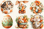 Cute Easter Clipart, an Illustration by DreamCafeArt (Thumbnail 2 of 6)