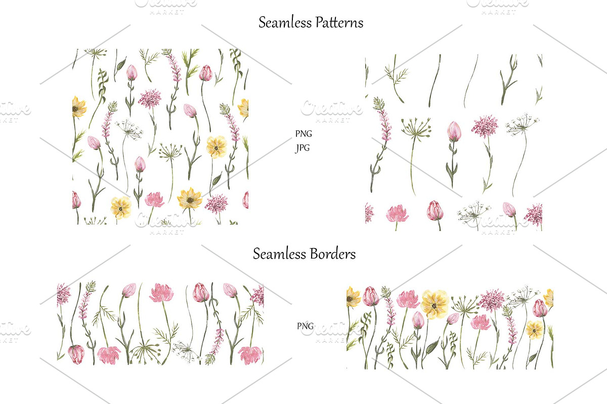 Acrylic Meadow Flowers Mini Set, a Decorative Illustration by MayaNavits (Photo 5 of 9)