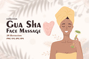 Gua Sha face massage collection, an Illustration by KeronnArt (Thumbnail 1 of 10)
