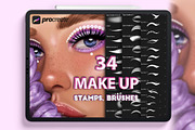 Procreate makeup brushes, a Brush Add-On by KsTumanova (Thumbnail 1 of 4)