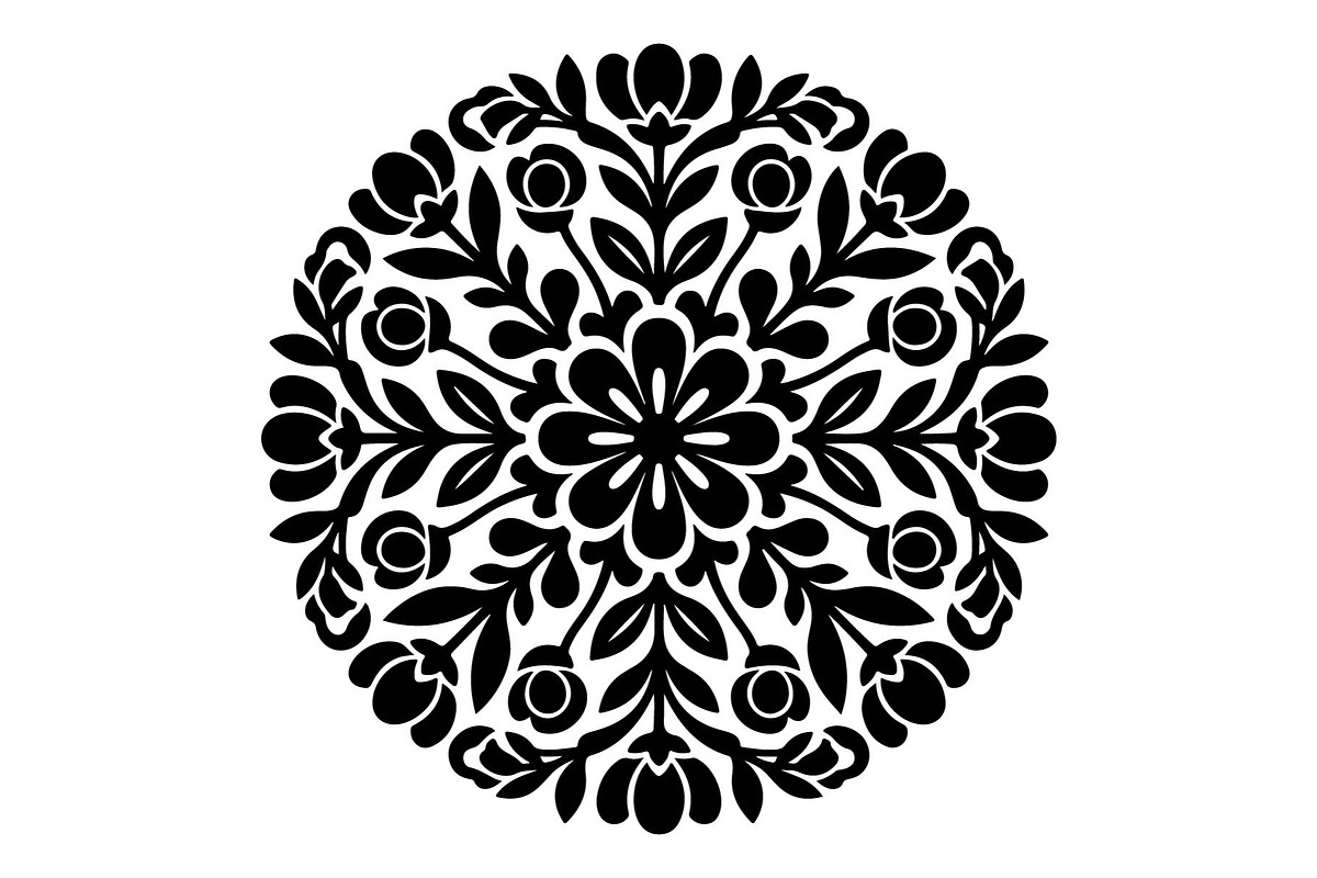 Floral Mandala Silhouette Bundle, an Object Graphic by hafijul (Photo 2 of 4)