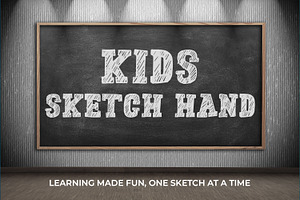 Kids Sketch Hand Font, a Script Font by OWPictures