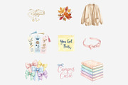 Back to School Aesthetic Clipart, a Seasonal Illustration by Tanya Kart (Thumbnail 7 of 15)