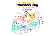7 International Mountain Day, a Seasonal Illustration by denayunebgt (Thumbnail 1 of 4)