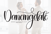 Dancingdate | Script Font, a Handwritten Font by Scratchones (Thumbnail 1 of 8)