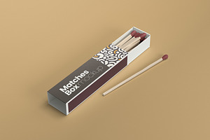 Box Of Matches Mockup