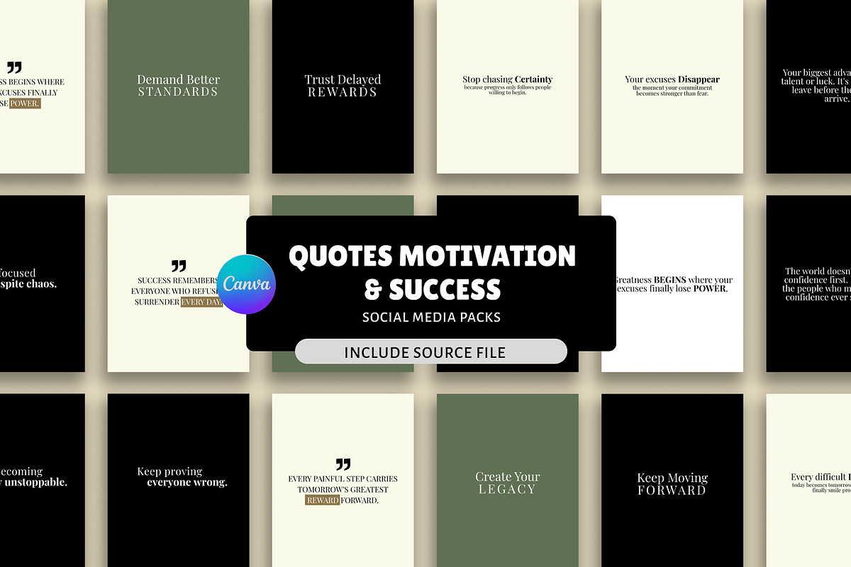 50 Inspiring Instagram Quote Bundle, a Social Media Template by RB Boutique (Photo 2 of 8)