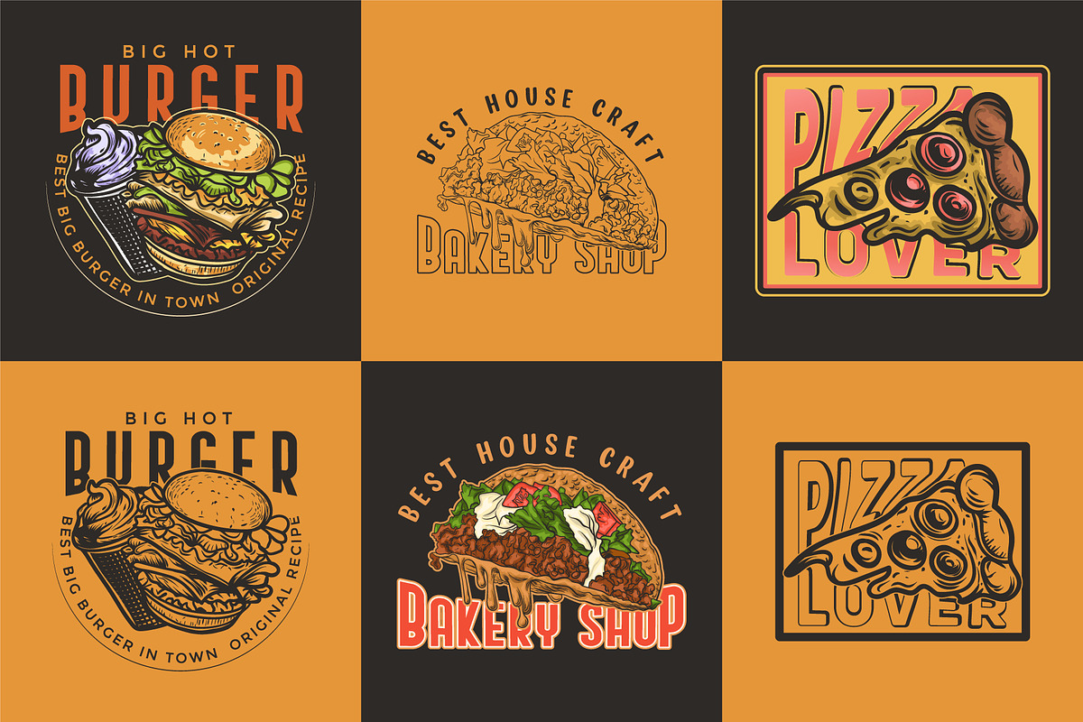 Set of vintage logo templates, a Branding & Logo Template by Billah Hub