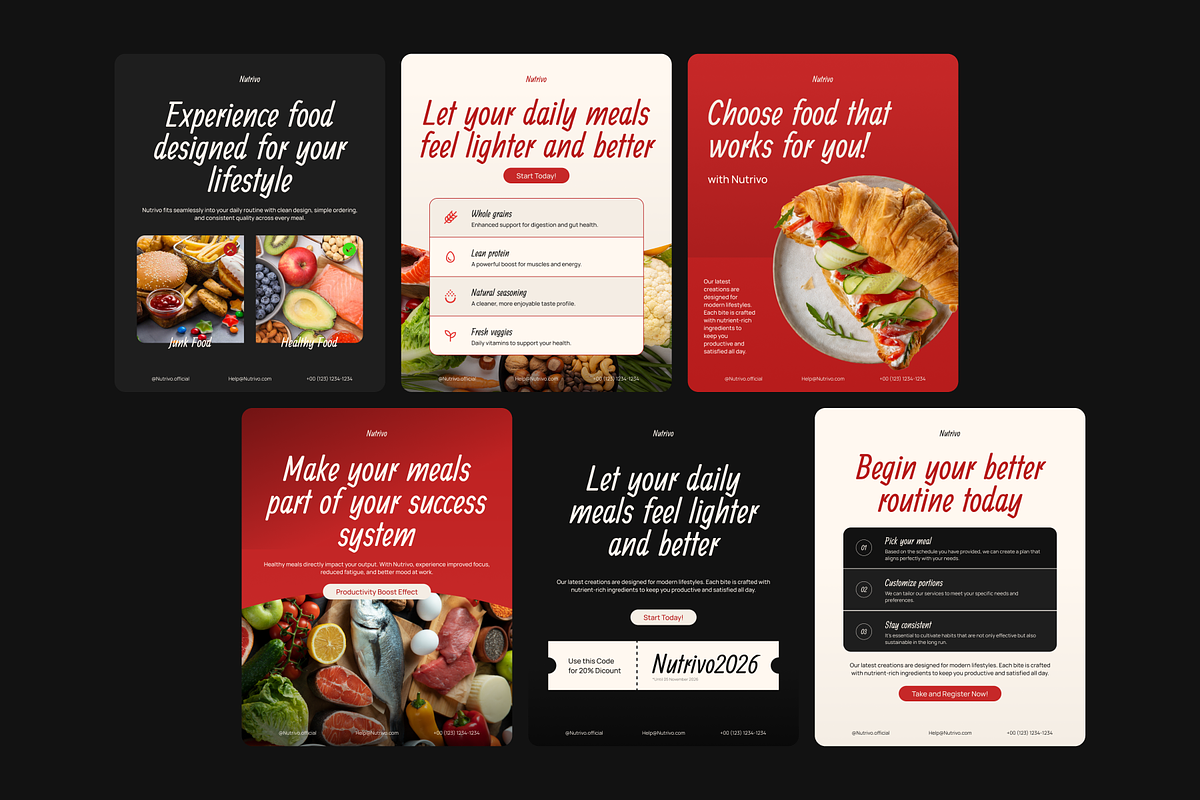Nutrivo-Food & Beverage Social Media, a Social Media Template by SLAB! Design (Photo 4 of 8)