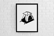 Camping Tent Silhouette SVG, an Object Illustration by newminddesign (Thumbnail 2 of 3)