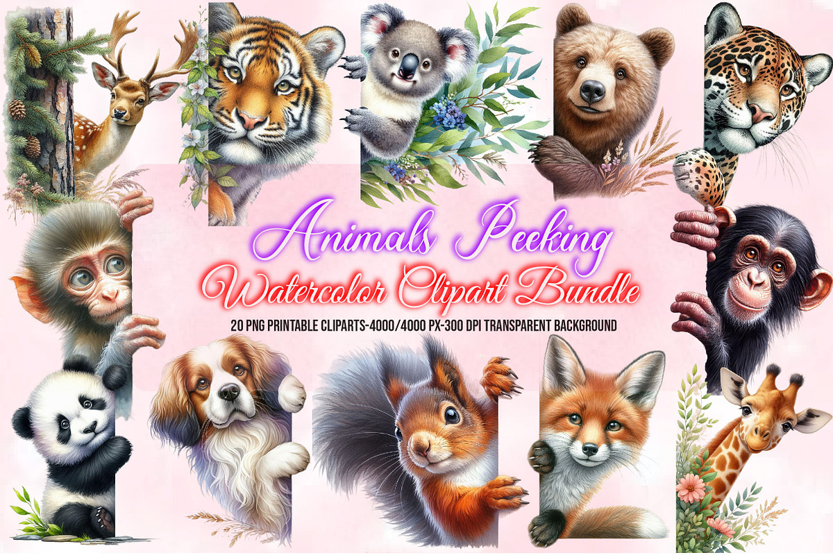Mega Watercolor Clipart Bundle, a Seasonal Illustration by Craft Nest (Photo 2 of 20)