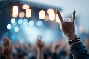 Close-up of a raised hand making, an Arts & Entertainment Photo by MistyDay