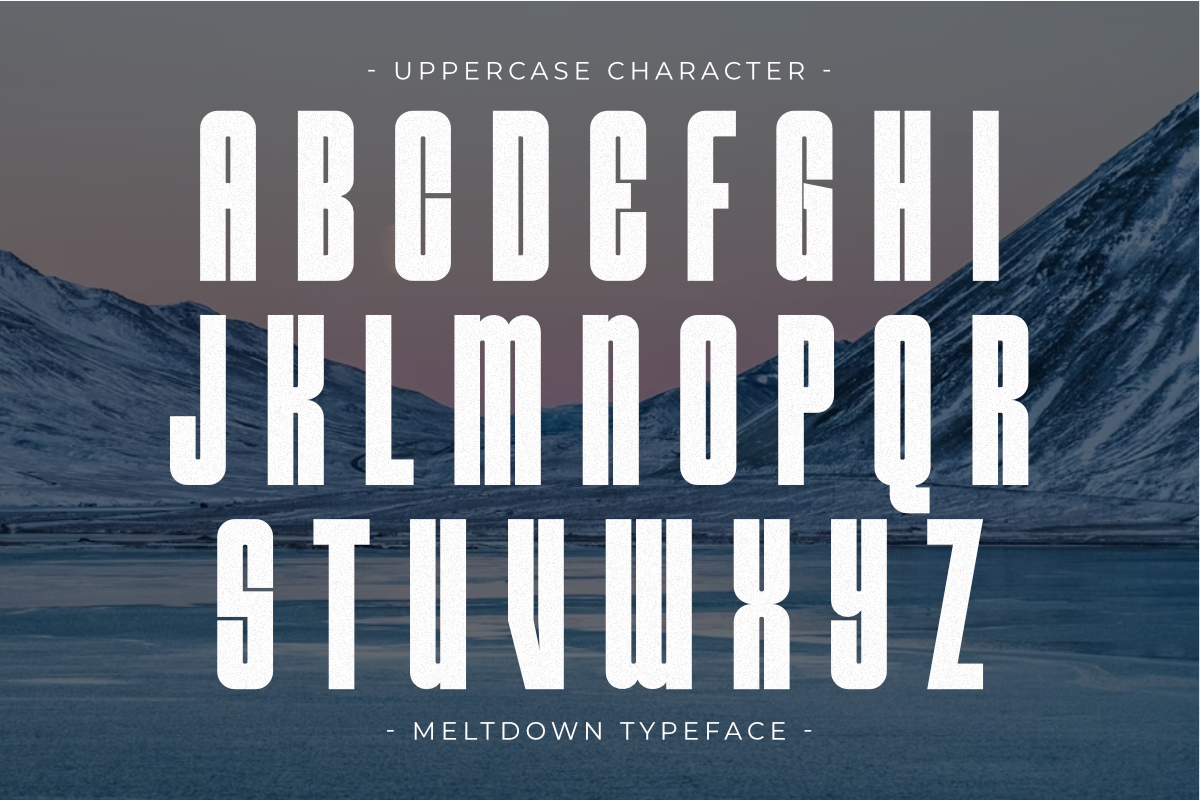 Meltdown - Condensed Sans Serif, a Sans Serif Font by Pian45 Studio (Photo 5 of 8)