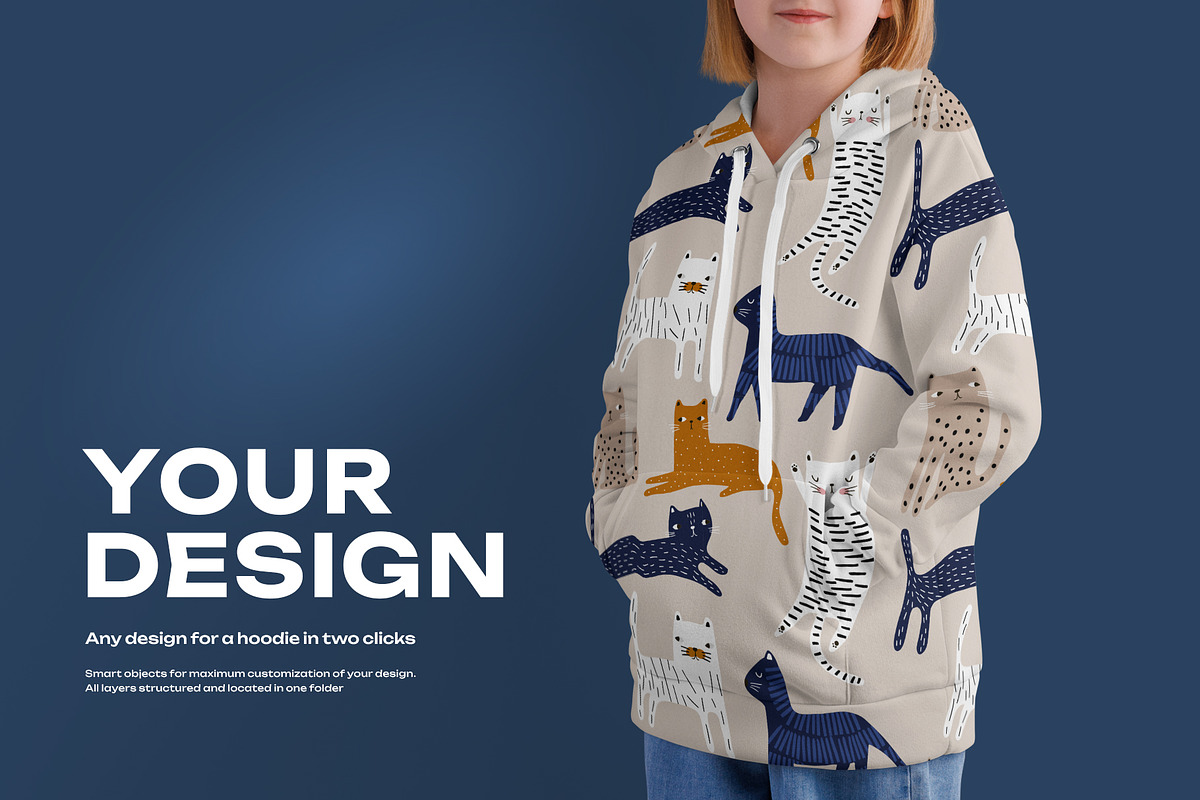 3 Mockups of a Children's Hoodie, a Hoody Mockup by Grow Design Craft Studio (Photo 4 of 7)