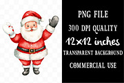 Cute Santa Claus & Friends Christmas, an Illustration by Designking (Thumbnail 4 of 5)