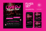 Live DJ Music Fest Flyer, a Flyer Template by graphicook (Thumbnail 1 of 3)
