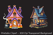 Halloween Magical House Sublimation, an Illustration by RobertsArt (Thumbnail 5 of 7)