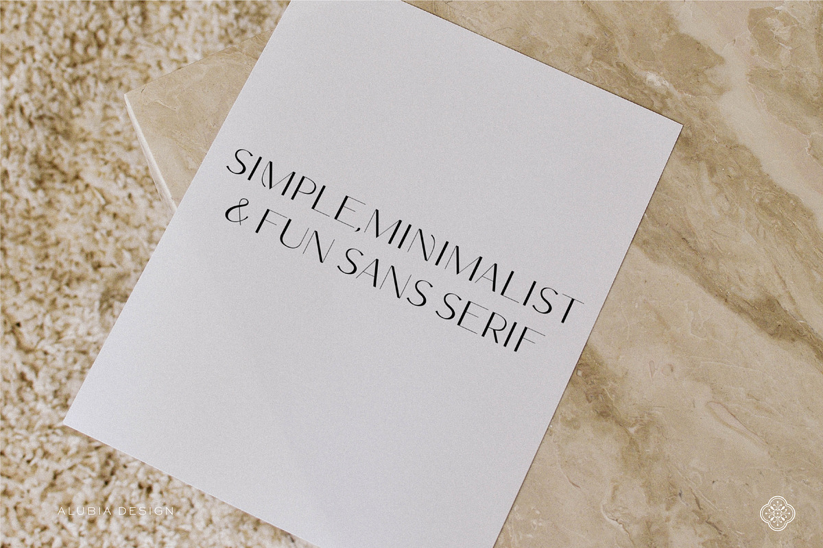 ALUBIA - modern sans serif, a Sans Serif Font by Alubia design (Photo 2 of 8)