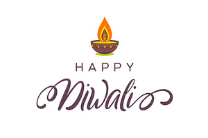 Happy Diwali greeting with, a Texture Illustration by Liudmyla Matviiets