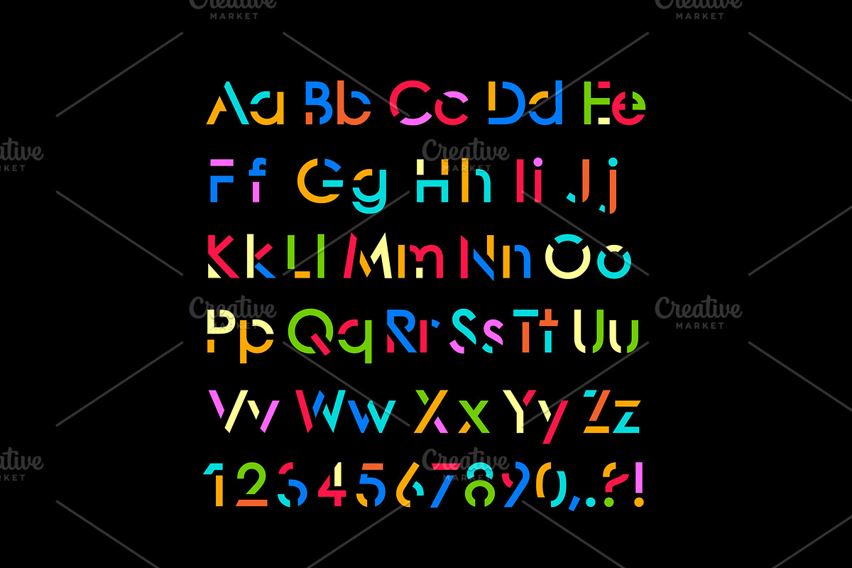 Modern stylized font. preview 2