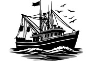 Vintage Fishing Boat Bundle, an Object Graphic by Designer_Momina (Thumbnail 2 of 13)