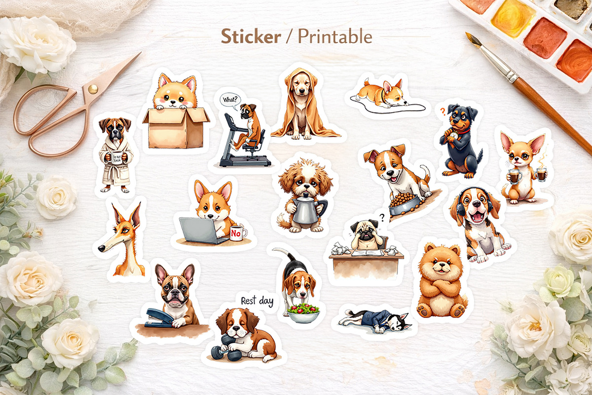 Sarcastic Dog Sublimation PNGs, an Illustration by Artnoy (Photo 7 of 8)