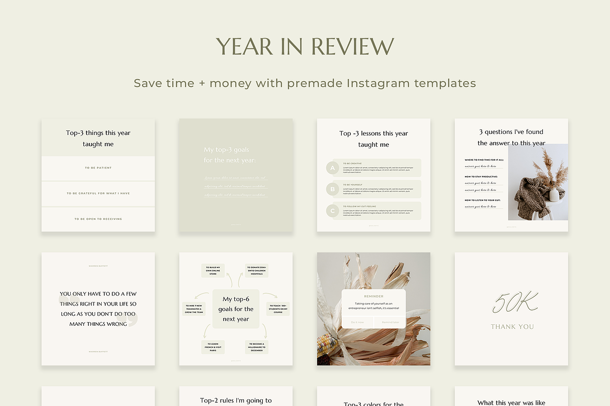 Year In Review Instagram Templates, a Social Media Template by Ralony (Photo 11 of 11)