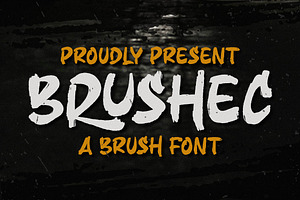 Brushec - Brush Font