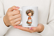 Watercolor Butterfly Letter Girl PNG, a Seasonal Illustration by Canvas Craft (Thumbnail 9 of 10)