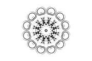 Ornamental Black White Mandala Pack, a Decorative Illustration by NJ Himel (Thumbnail 52 of 103)