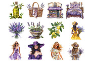 Provence Lavender Summer Clipart, an Illustration by Design Market (Thumbnail 4 of 5)